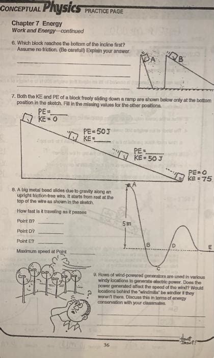 Solved Conceptual Physics Practice Page Chapter Energy Work And