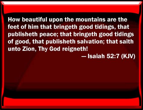 Isaiah 527 How Beautiful On The Mountains Are The Feet Of Him That