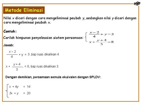 bab  sistem persamaan linear  pertidaksamaan satu