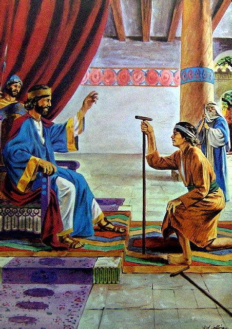 David and Mephibosheth | Bible pictures, Bible art, Bible illustrations