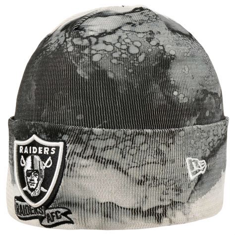 Nfl 22 Ink Knit Raiders Beanie By New Era 3495