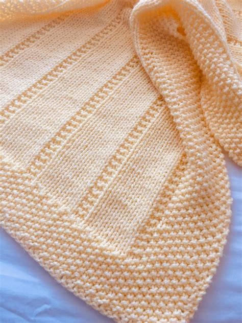 PDF Knitting Pattern Easy Baby Blanket Reversible Design Aran Yarn