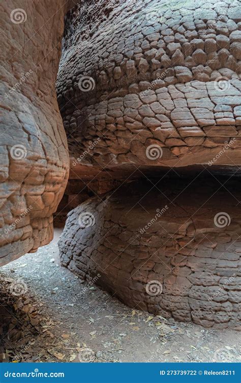 Naka Cave Giant Snake Scale Stone. in the Phu Langka National Park ...