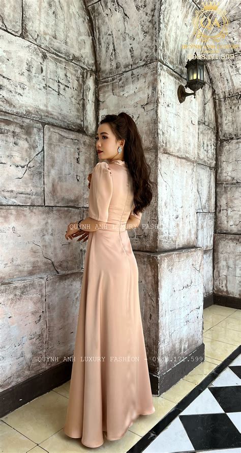 Đầm Xòe Dạ Hội Màu Nude Thiết Kế Sang Trọng Amabel Dress