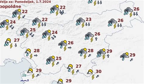 ARSO izdal oranžno vremensko opozorilo NaDlani si