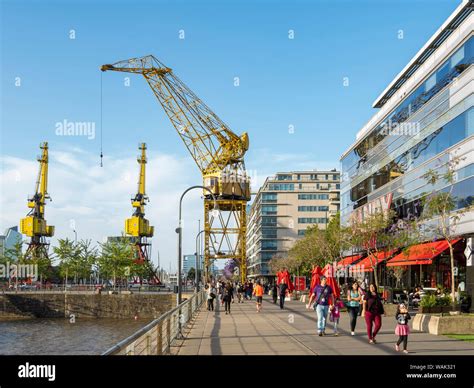 Old Cranes At The Old Docks Puerto Madero The Modern Living Quarter