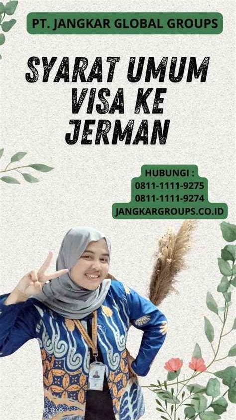 Syarat Umum Visa Ke Jerman Jangkar Global Groups