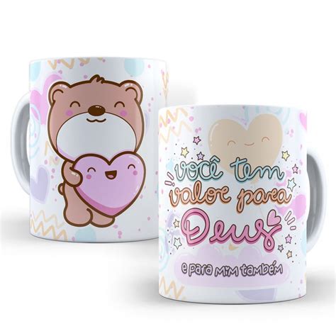 Caneca Frases B Blicas Gospel Crist Evang Lica Porcelana Ml Mod