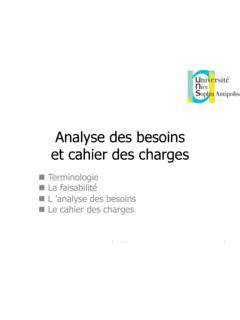 Analyse Des Besoins Et Cahier Des Charges Analyse Des Besoins Et