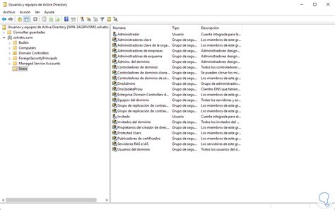 Cómo crear usuarios y grupos dominio active directory en Windows Server