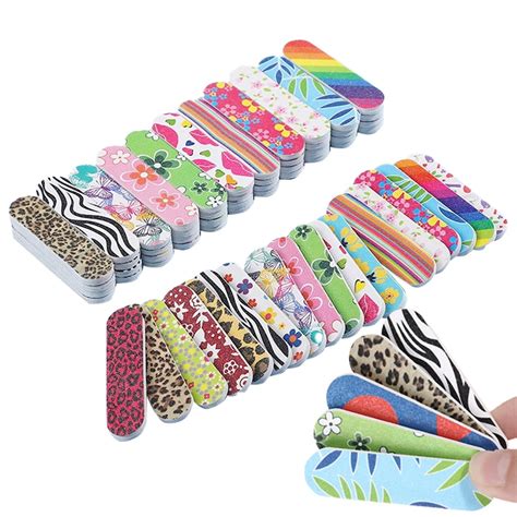 100 Pack Mini Nail Files Disposable Nail Files Double Sided Emery