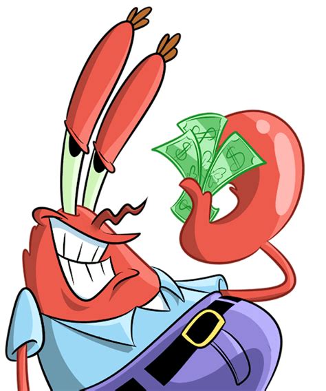 Imágenes de Don Cangrejo Bob Esponja en PNG fondo transparente