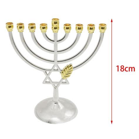 Metal Hanukkah Candleholder Candelabras Home Candelabrum Menorah Candlestick Ebay