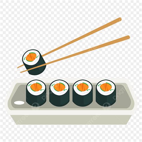 Ilustra O De Sushi Em Um Prato Png Comida De Sushi Comida