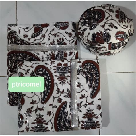 Jual Paket Jarik Prodo Manten Plus Blangkon Motif Sido Asih Gede