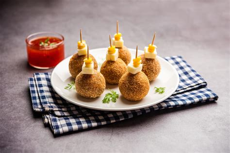 Corn Cheese balls with dip - popular party snack from India 15933048 ...