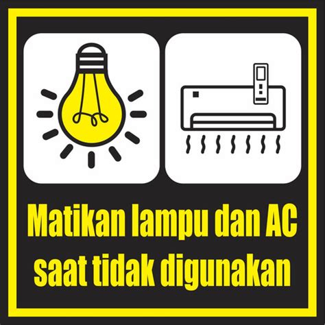 Jual Stiker Print Matikan Lampu Dan AC Jakarta Timur Peltempel