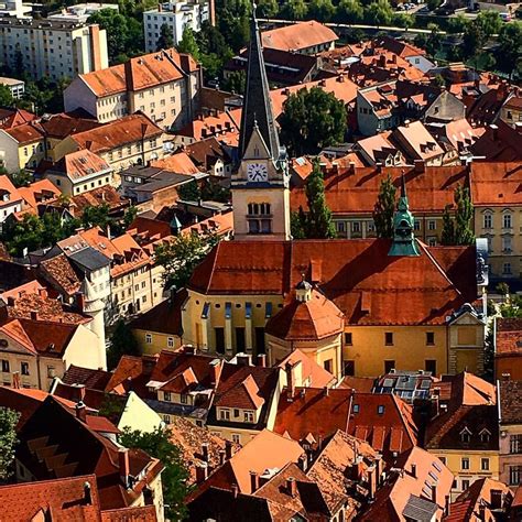 Overlooking old town Ljubljana from Ljubljana Castle | Ljubljana, Old town, Castle