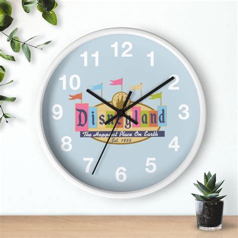 Disneyland Blue Wooden Clock, Disney Clock, Disney Gift, Disneyland ...