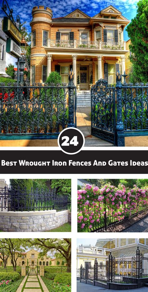 24 Durable And Beautiful Wrought Iron Fences And Gates Interiorsherpa