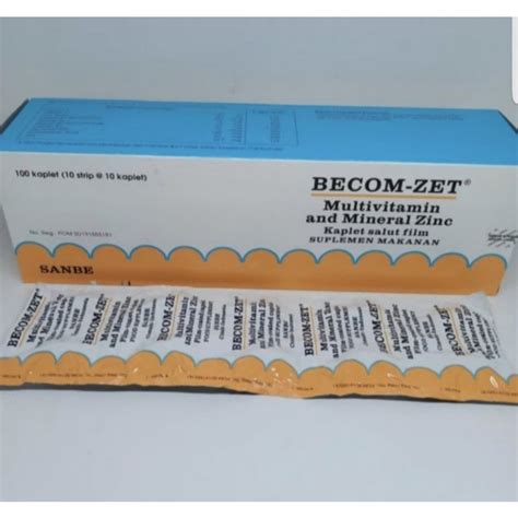 Jual BECOM ZET MULTIVITAMIN PER STRIP ISI 10 TABLET Indonesia Shopee