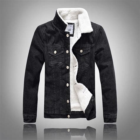 2018 Winter Mens Velvet Cotton Slim Denim Jacket Male Thick Warm Lined