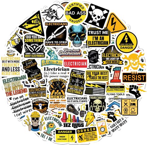 Amazon.com: 100Pcs Funny Electrician Stickers for Hard Hats ...