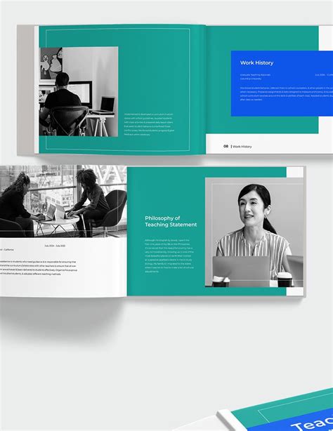Teaching Portfolio Template In Indesign Publisher Pages Word Download