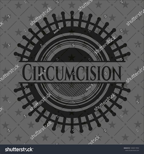 Circumcision Realistic Black Emblem Vector Royalty Free Stock Vector