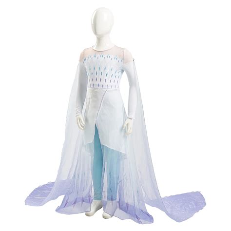 Movies And Tv Frozen Elsa Ahtohallan White Snow Ice Flake Cosplay Costume