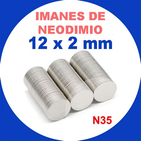 Imanes Neodimio Circulares 12x2mm 80 Unidades Telemous