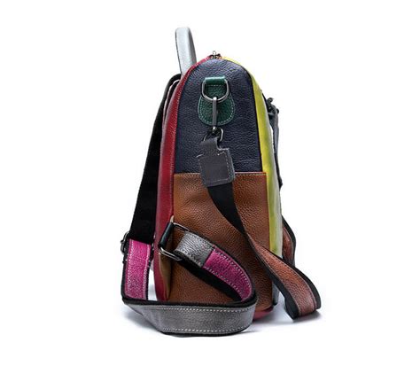 2 In 1 Rucksack Handtasche Damen Lederrucksack Bunt Im Trend