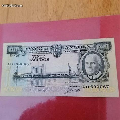 Nota De 20 Escudos De Angola 1962 Antiguidades e Colecções à venda