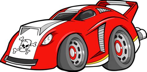 Hot Wheels Car Vector Sticker Clipart Cartoon Model Of An Orange Race