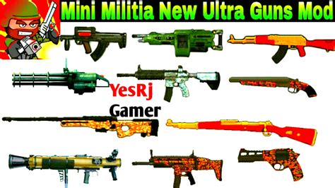 Mini Militia Ultra Guns Mod New Skin Mini Militia Pubg Guns Mod