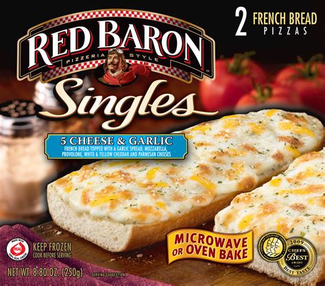 Red Baron French Bread Singles Cheese Garlic Pizza A Photo On