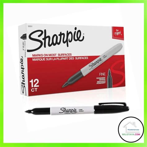 Marcador Permanente Sharpie Fine Negro Caja Milistaya