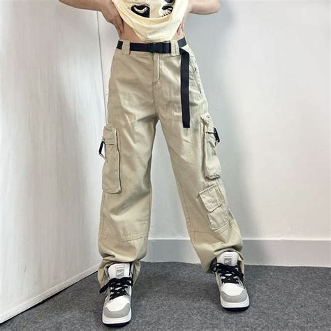 Phiyena Low Waist Straight Cut Cargo Pants Yesstyle