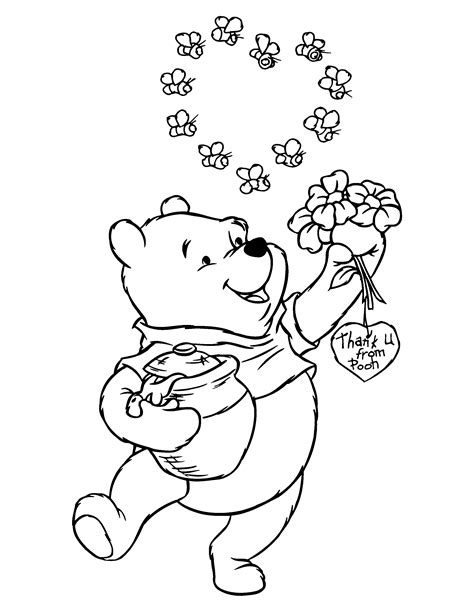 Winnie The Pooh Coloring Page Disney Coloring Sheets Cute Coloring