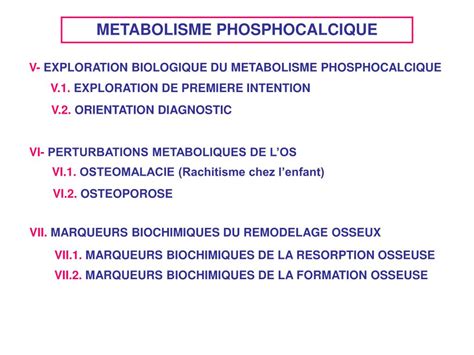 PPT METABOLISME PHOSPHOCALCIQUE PowerPoint Presentation Free