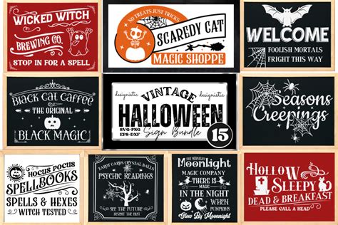 Farmhouse Halloween Sign Svg Bundle By Designs Dark Thehungryjpeg