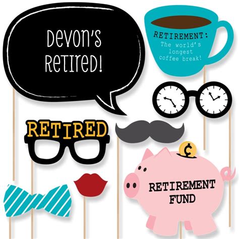 20 Retirement Photo Booth Props Retirement By BigDotOfHappiness