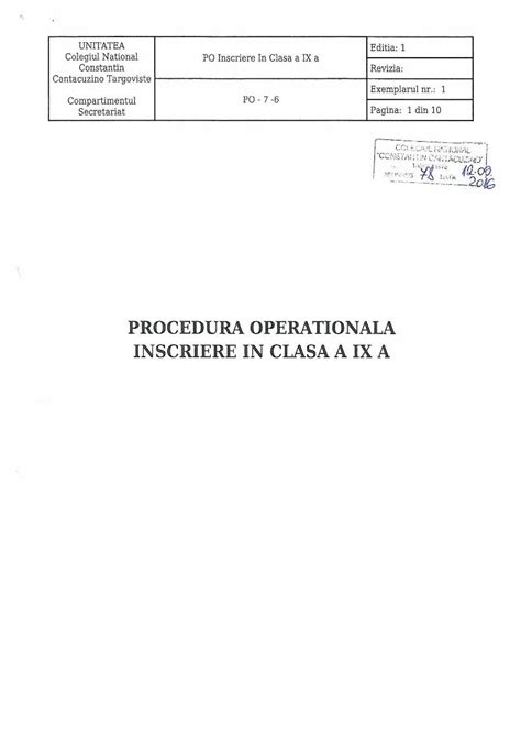 Pdf Colegiul Cantacuzino Ro C Adeverinta Cu Notele Obtinute La