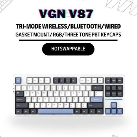 VGN V87 RGB Gasket Mechanical Wireless Gaming Keyboard Starry Sky Hot Swappable Tri Mode 2