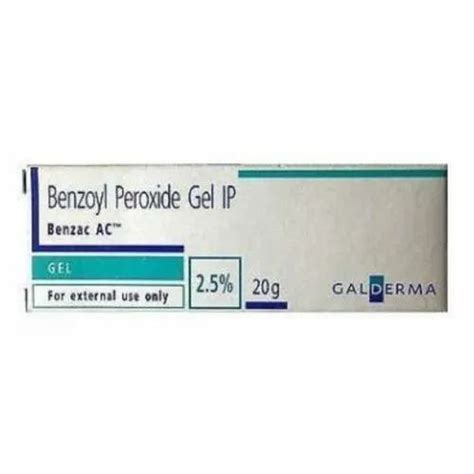 Galderma 20 G Benzoyl Peroxide Gel Ip Gel 2 5 For External Use Only