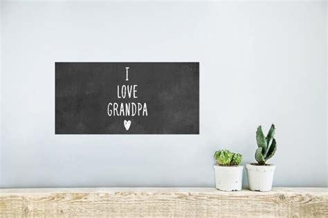 Poster Vaderdag Cadeau Opa Spreuken I Love Grandpa Quote