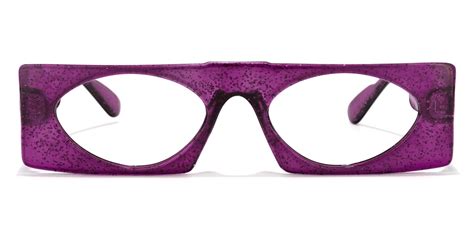 Amaia Rectangle Purple Eyeglasses Vooglam