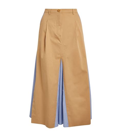 Weekend Max Mara Pleated Striped Detail Midi Skirt Harrods Us