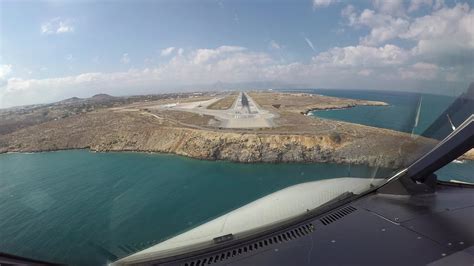 Heraklion Crete Island Approach Along The Beaches And Landing On