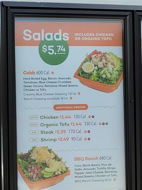 Menu At Salad And Go Restaurant Plano